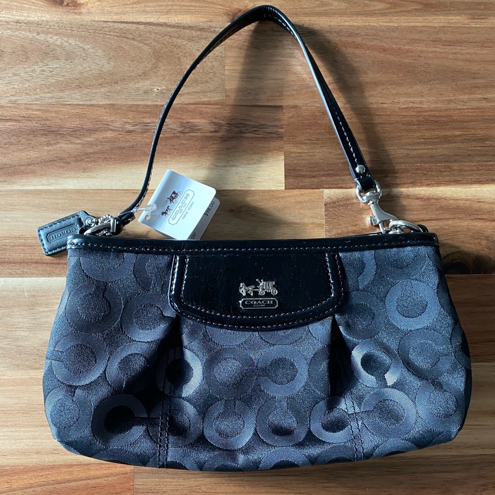 NWT black Coach clutch purse/wristlet - Picture 2 of 7
